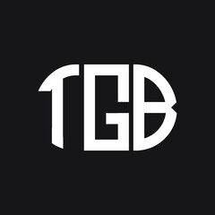 TGB letter logo design on black background. TGB creative initials letter logo concept. TGB letter design.