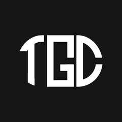 TGC letter logo design on black background. TGC creative initials letter logo concept. TGC letter design.