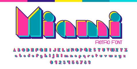 90s 80s Style Geometric Font. Bauhaus Modern Typography. Font for events, promotions, logos, banner, monogram and poster