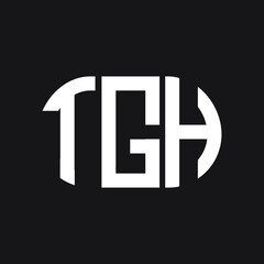 TGH letter logo design on black background. TGH creative initials letter logo concept. TGH letter design.
