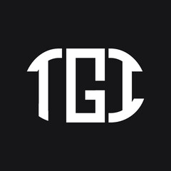 TGI letter logo design on black background. TGI creative initials letter logo concept. TGI letter design.