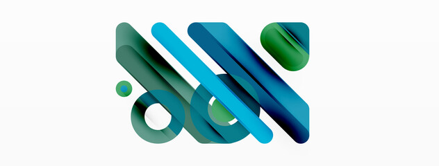 Lines geometric background. Stripes and rings composition business template for wallpaper, banner, background or landing