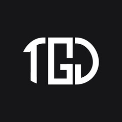 TGJ letter logo design on black background. TGJ creative initials letter logo concept. TGJ letter design.