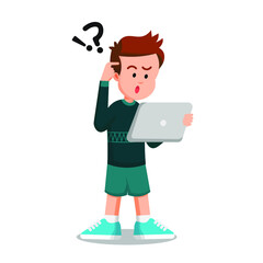 Boy is confused about using his own gadget