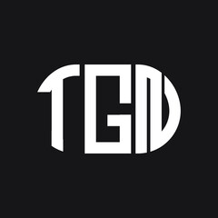 TGN letter logo design on black background. TGN creative initials letter logo concept. TGN letter design.