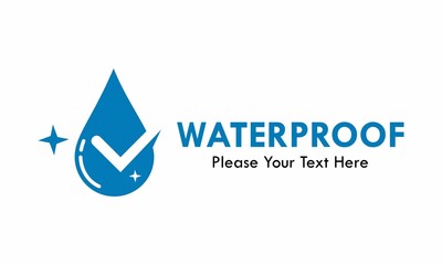 Waterproof design logo template illustration