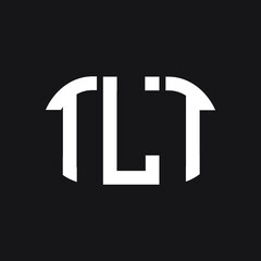 TLT letter logo design on black background. TLT creative initials letter logo concept. TLT letter design.