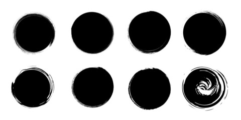 Grunge round shapes. Grunge banner collection.