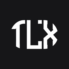 TLX letter logo design on black background. TLX creative initials letter logo concept. TLX letter design.
