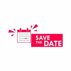 Save the date logo template illustration