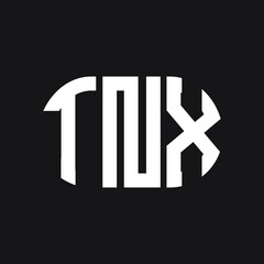TNX letter logo design on black background. TNX creative initials letter logo concept. TNX letter design.