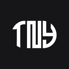 TNY letter logo design on black background. TNY creative initials letter logo concept. TNY letter design.