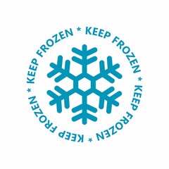 Keep frozen logo template illustration. Suitable for label product