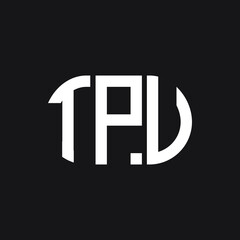 TPU letter logo design on black background. TPU creative initials letter logo concept. TPU letter design.
