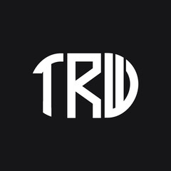 TRW letter logo design on black background. TRW creative initials letter logo concept. TRW letter design.
