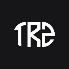 TRZ letter logo design on black background. TRZ creative initials letter logo concept. TRZ letter design.