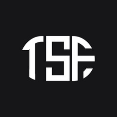 TSF letter logo design on black background. TSF creative initials letter logo concept. TSF letter design.