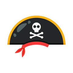 Abstract Flat Cartoon Pirate Adventure Backboard Hat Vector Design Style Element Isolated Grades Learning Concept