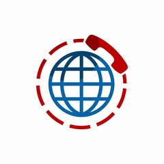 Global communication logo template illustration