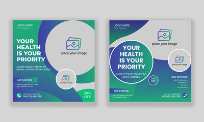 Medical Healthcare social media Template | web banner for Medical