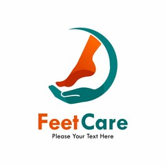 Feet care logo template illustration