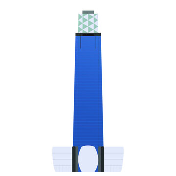 A vector of skyscrapper in Kuala Lumpur on white background