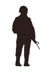 silhouette of soldier