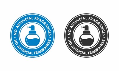 No artificial fragrances badge logo template illustration