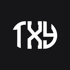 TXY letter logo design on black background. TXY creative initials letter logo concept. TXY letter design.