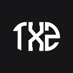 TXZ letter logo design on black background. TXZ creative initials letter logo concept. TXZ letter design.