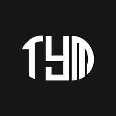 TYM letter logo design on black background. TYM creative initials letter logo concept. TYM letter design.