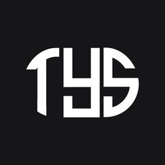 TYS letter logo design on black background. TYS creative initials letter logo concept. TYS letter design.