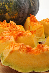 Orange pumpkin on white background