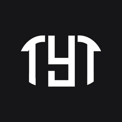 TYT letter logo design on black background. TYT creative initials letter logo concept. TYT letter design.