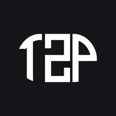 Obraz premium TZP letter logo design on black background. TZP creative initials letter logo concept. TZP letter design.