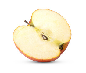Red apple on white background.
