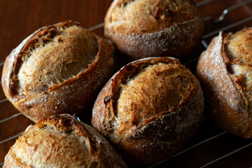 クルミとライ麦全粒粉のプチフランスパン