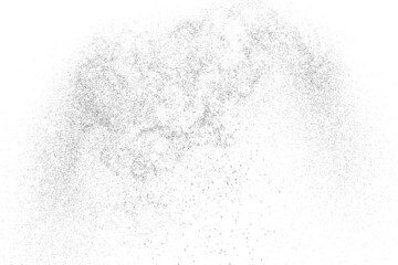 Distressed black texture. Dark grainy texture on white background. Dust overlay textured. Grain noise particles. Rusted white effect. Grunge design elements. Vector illustration, EPS 10.