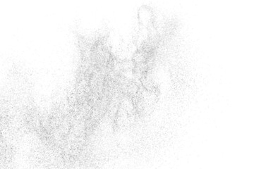 Distressed black texture. Dark grainy texture on white background. Dust overlay textured. Grain noise particles. Rusted white effect. Grunge design elements. Vector illustration, EPS 10.