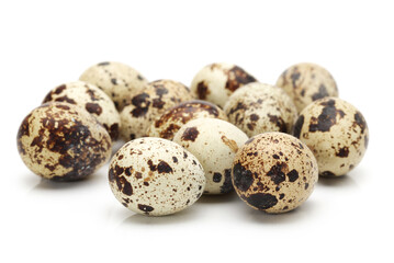 quail eggs isolated on white