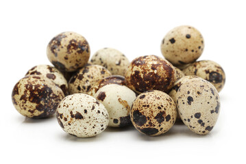 quail eggs isolated on white