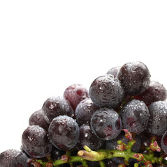 Grapes on a white background 