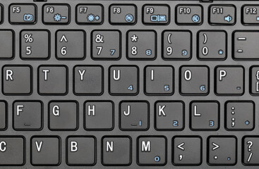 Keyboard of a notebook computer.