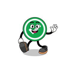 check mark cartoon walking