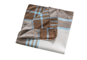 Vintage stripped Handkerchief for men isolated on a white background.	
