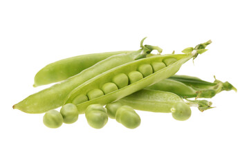 green peas isolated on white
