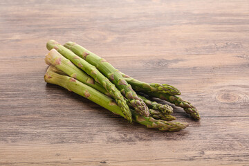 Raw ripe green fresh asparagus
