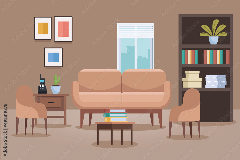 Wall mural elegant office livingroom