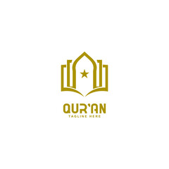 mosque logo vector simple and elegant design