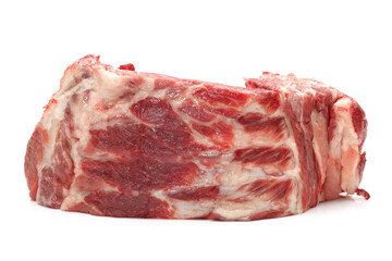 Raw Pork Ribs Isolated On White Background